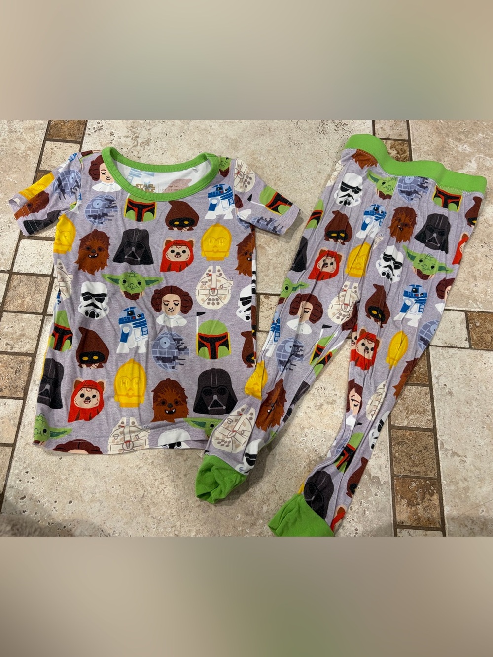 EUC Little Sleepies Short sleeve pajamas - Disney Star Wars - 18-24 months